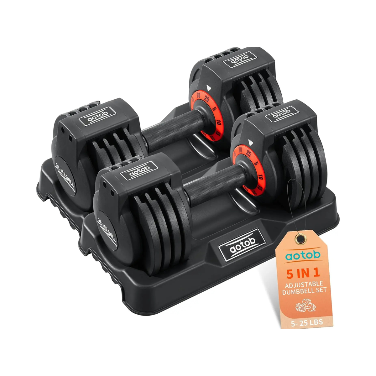 25 lb Quick-Adjust Dumbbells