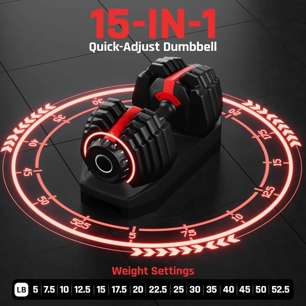 15-in-1 Quick-Lock Dumbbells