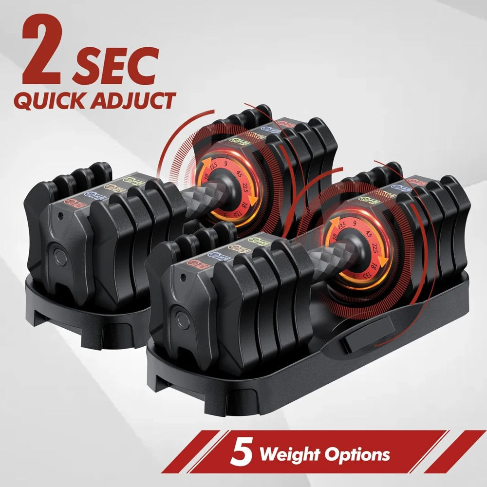 22.5LB Adjustable Dumbbell Set
