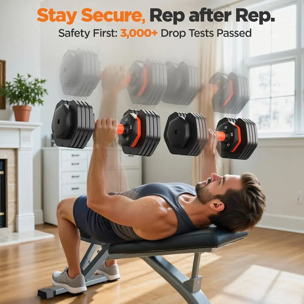 2-110 LB Adjustable Dumbbells