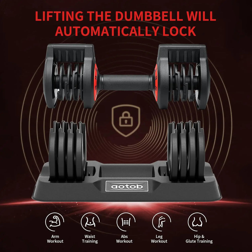 25 lb Quick-Adjust Dumbbells