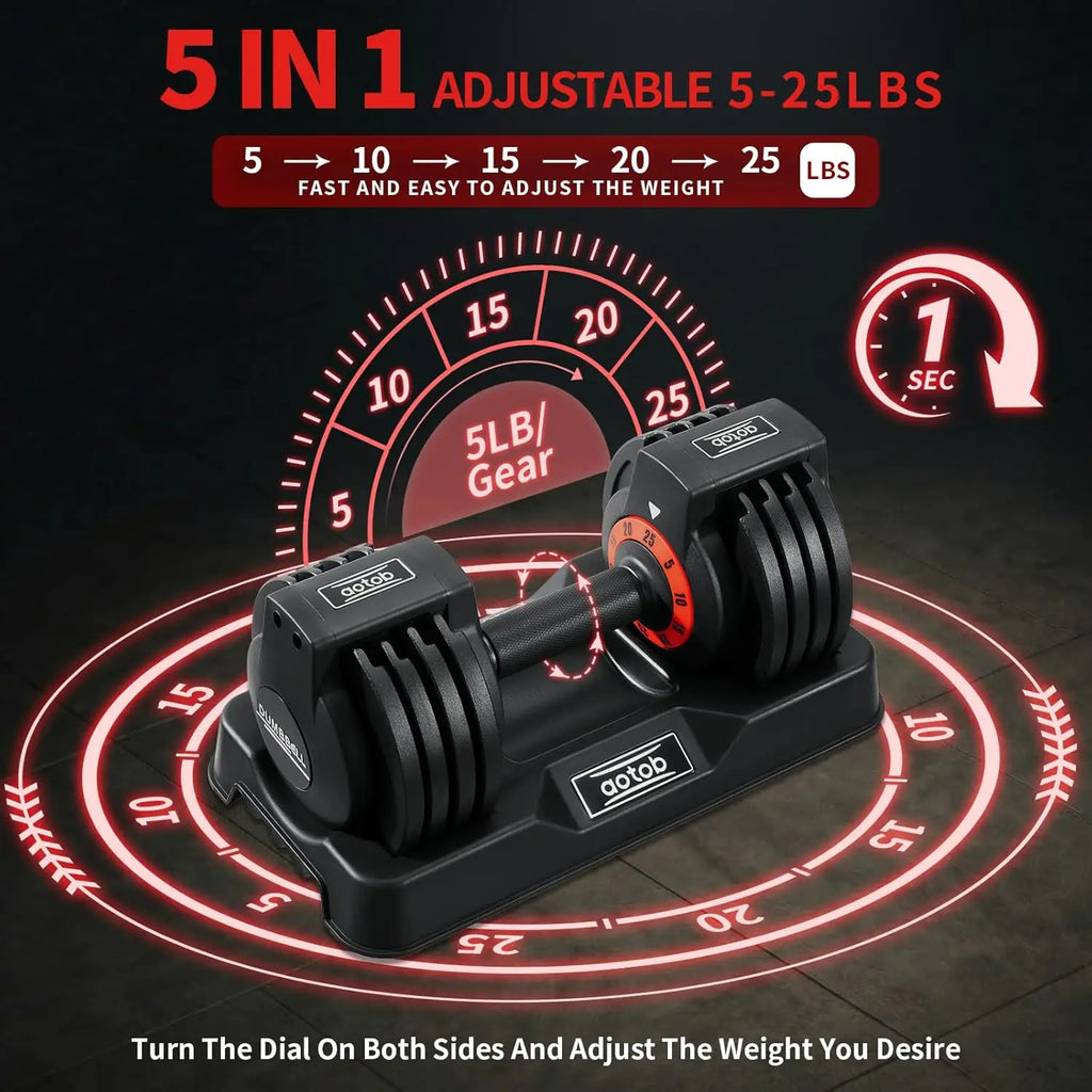 25 lb Quick-Adjust Dumbbells