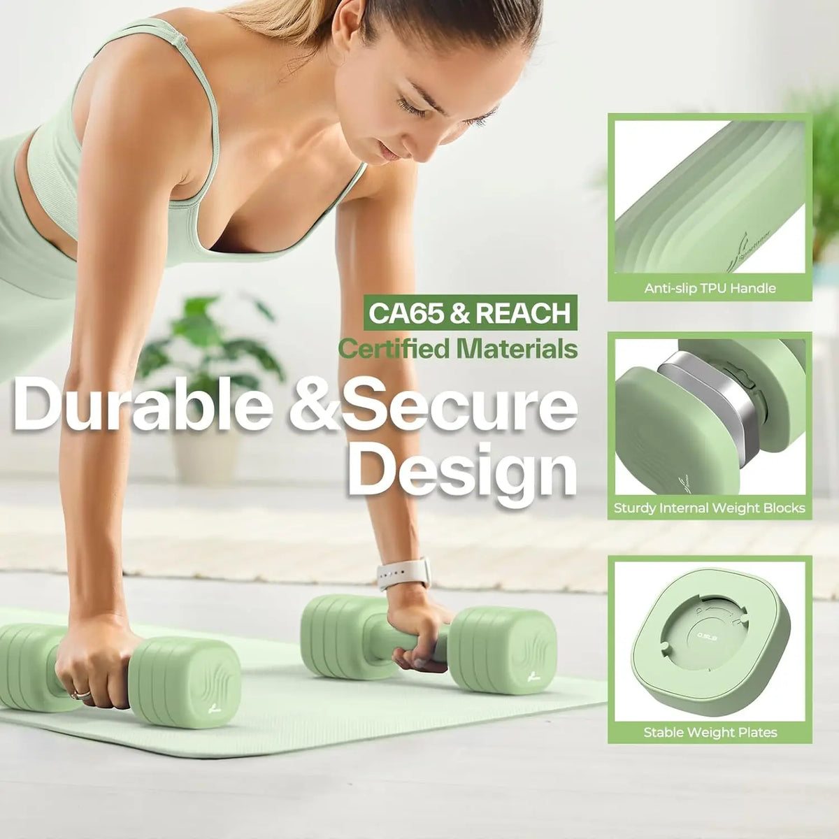 Soft Grip Adjustable Dumbbells