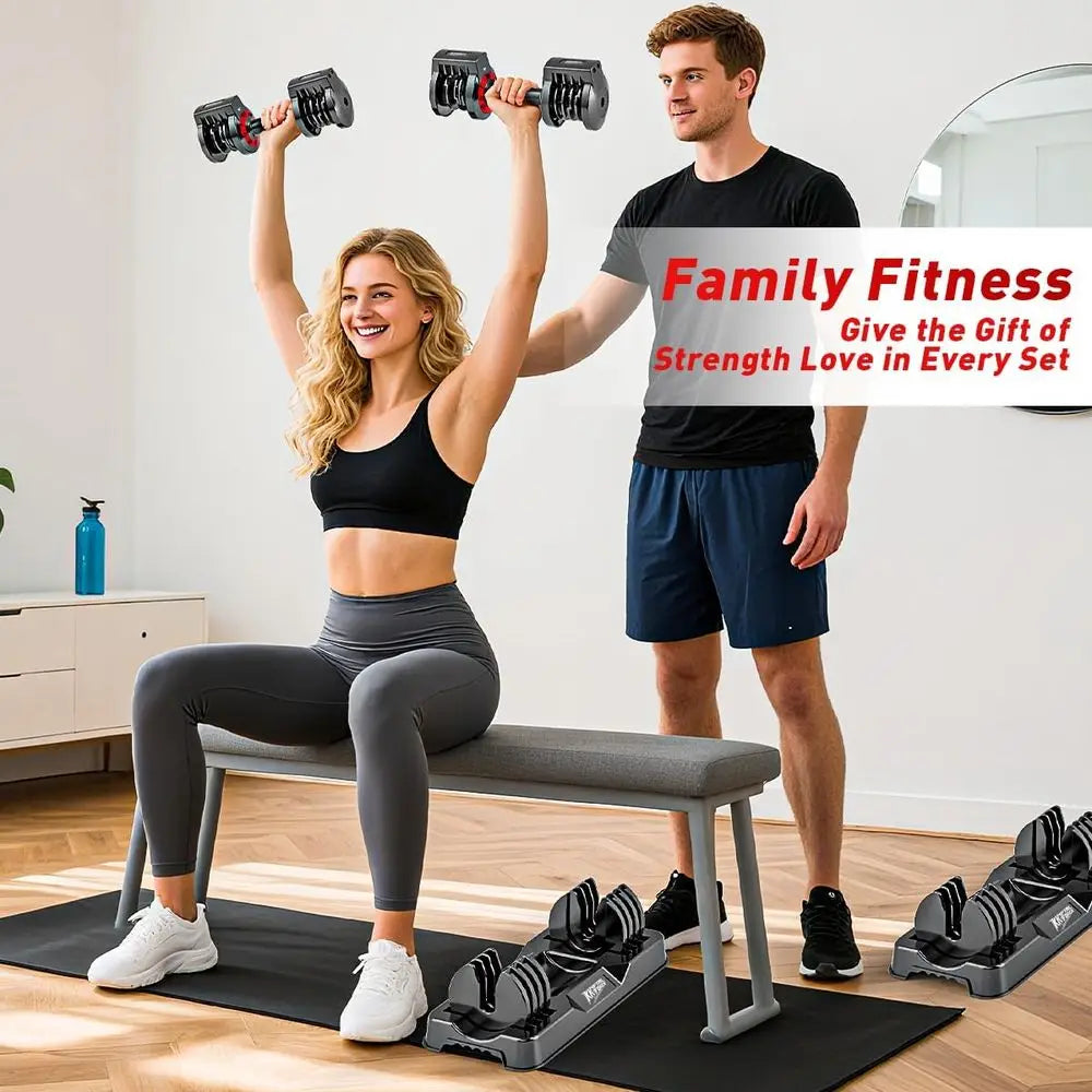 2–110LB Quick-Lock Dumbbell Set