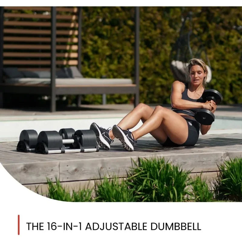 NUOBELL Adjustable Dumbbells 5–80 lb