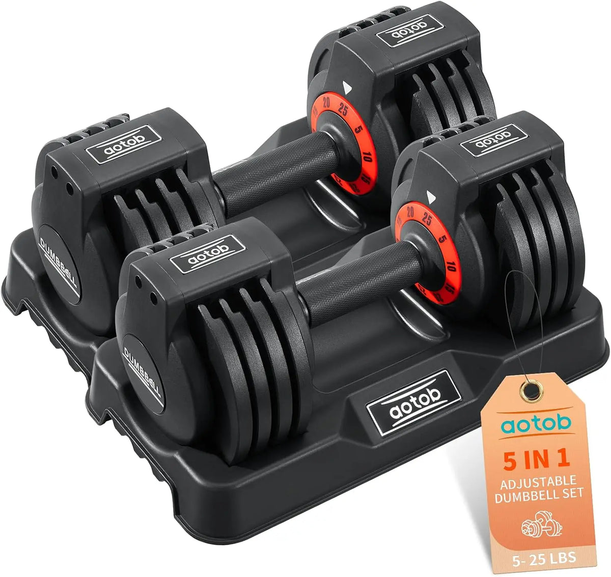 25 lb Quick-Adjust Dumbbells