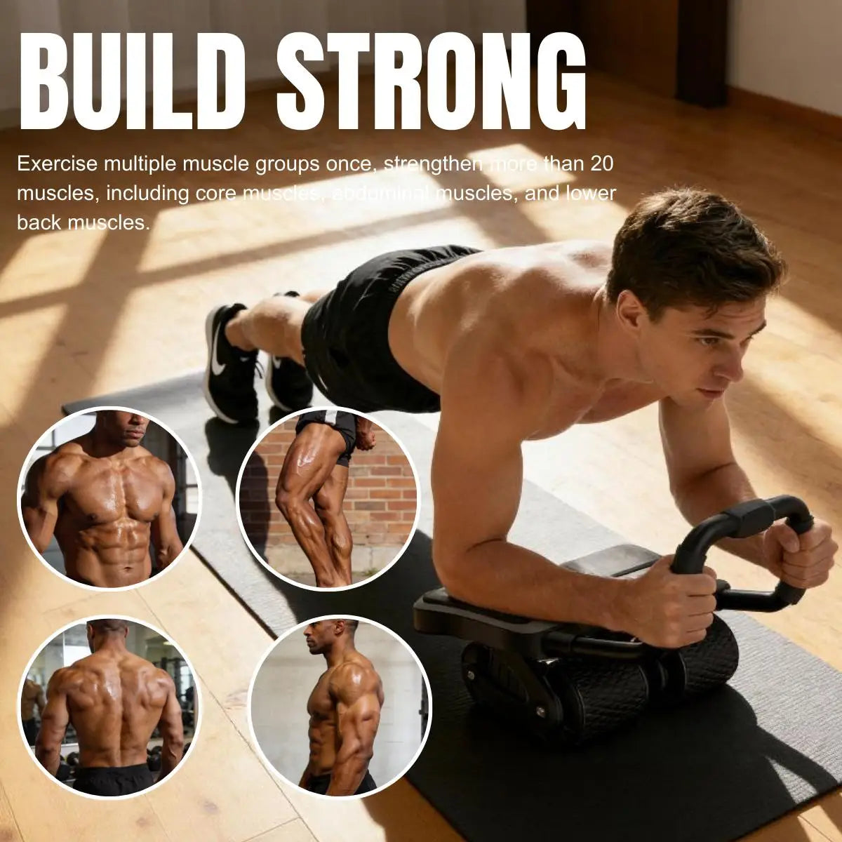 RELIFE 2 in 1 Ab Wheel Roller