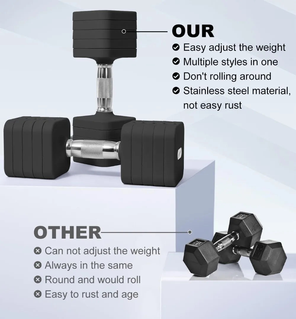 15LB-50LB Adjustable Dumbbell Set