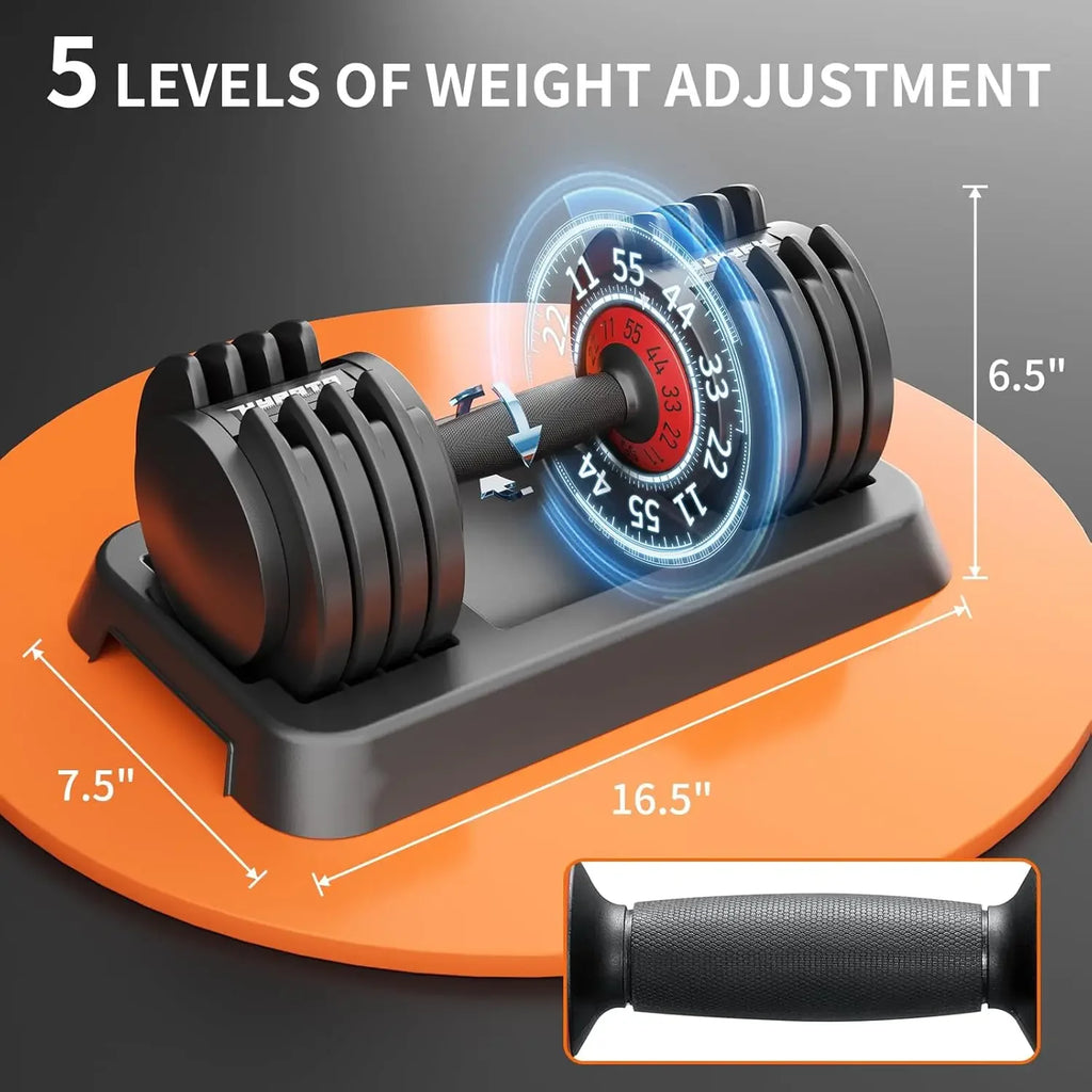 25/55 lb Adjustable Dumbbell Pair