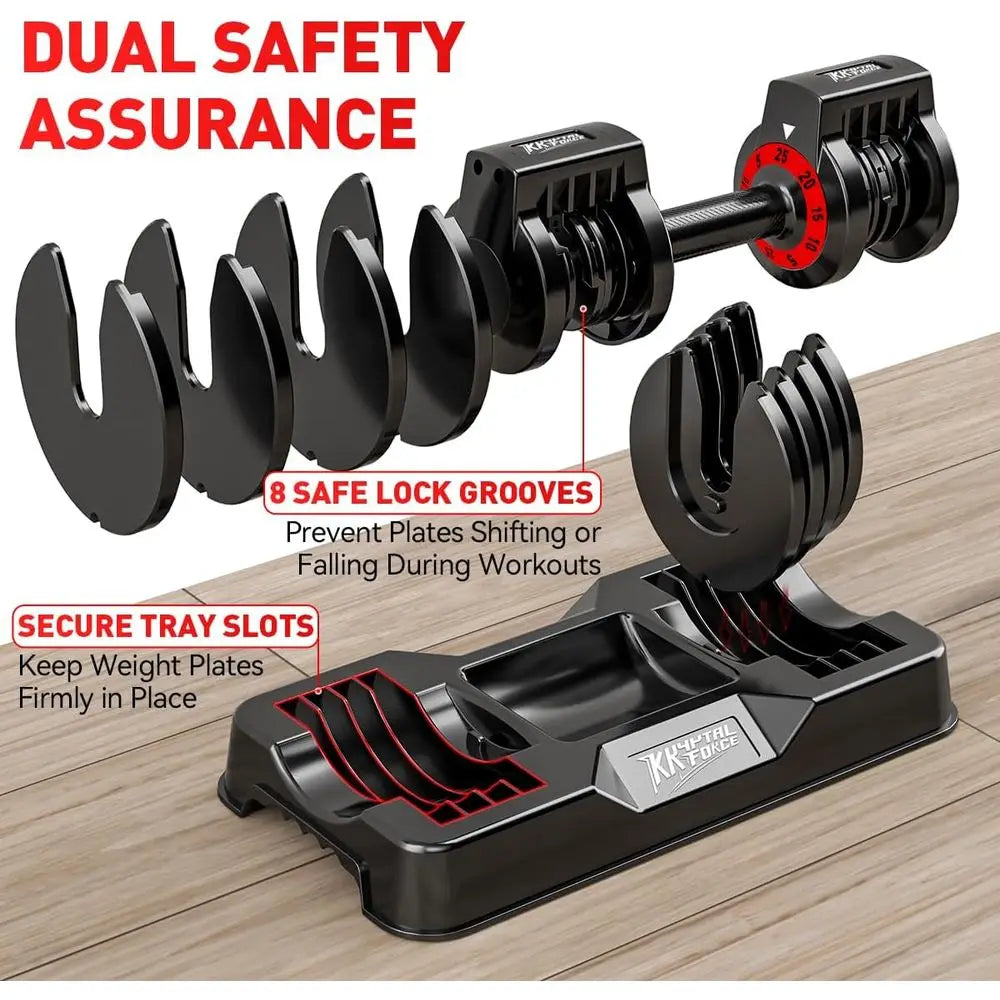 2–110LB Quick-Lock Dumbbell Set