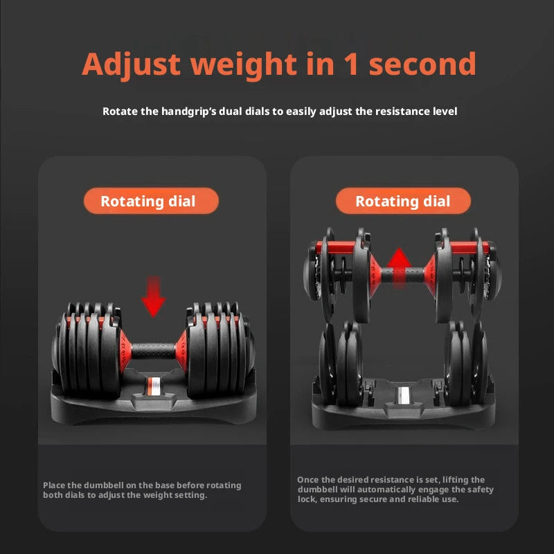 Auto-Locking Adjustable Dumbbell