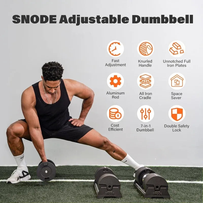 SNODE AD80 Adjustable Dumbbell Set
