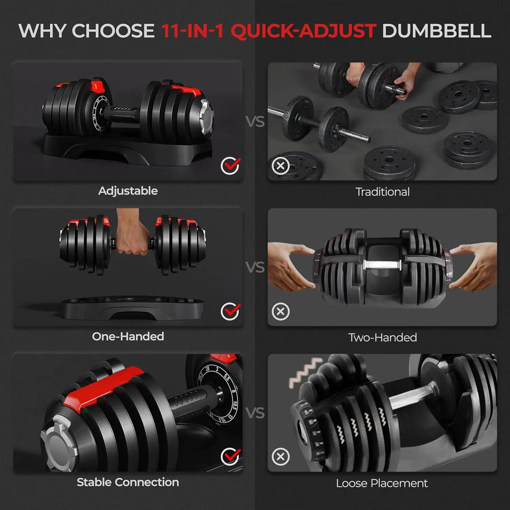 Adjustable Dumbbell Set 28 LBS