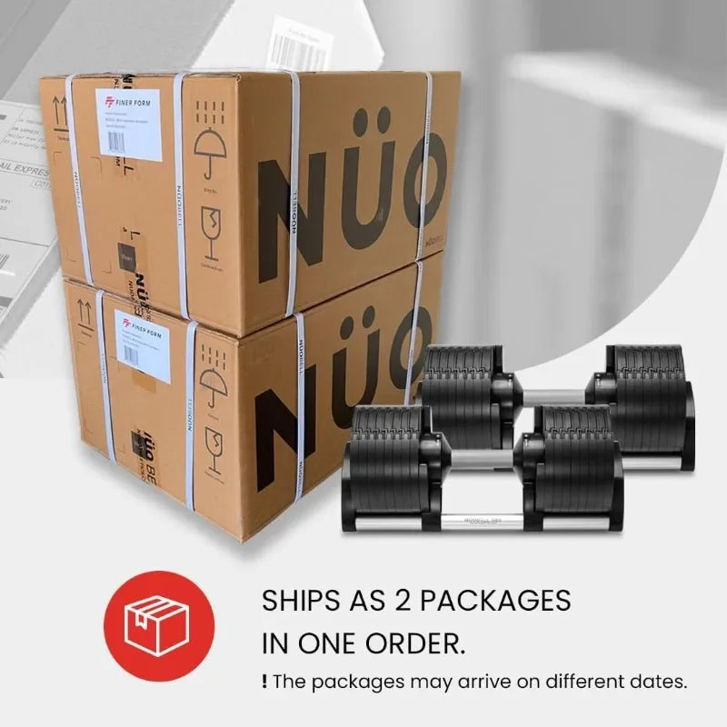 NUOBELL Adjustable Dumbbells 5–80 lb