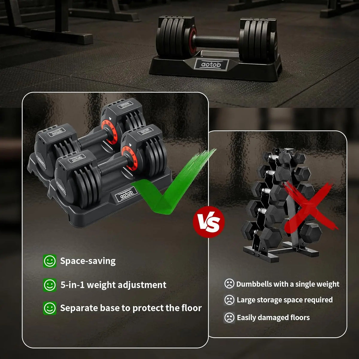 25 lb Quick-Adjust Dumbbells
