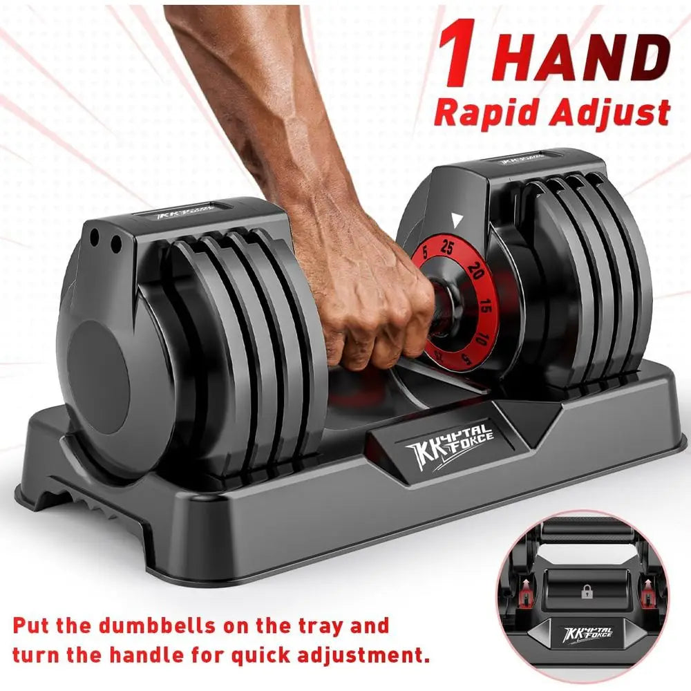 2–110LB Quick-Lock Dumbbell Set